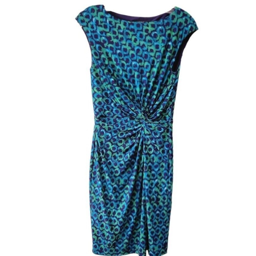 Lauren Ralph Lauren Dress Purpleish Blue Size 6P Sleeveless pull on *